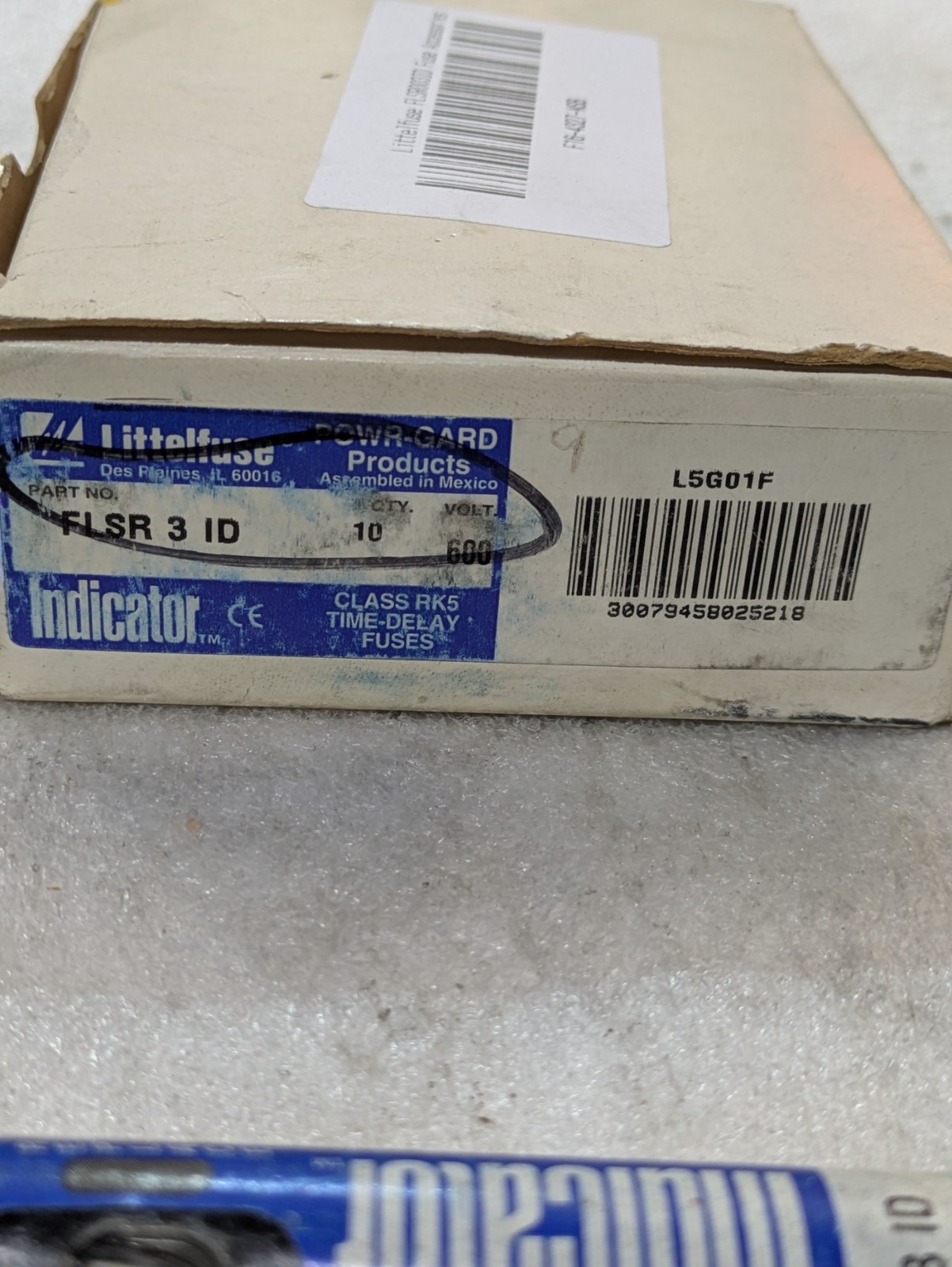 Littelfuse FLSR 3 ID 3A 600V RK5 Dual Element Time-Delay Indicator Fuse LOT OF 9