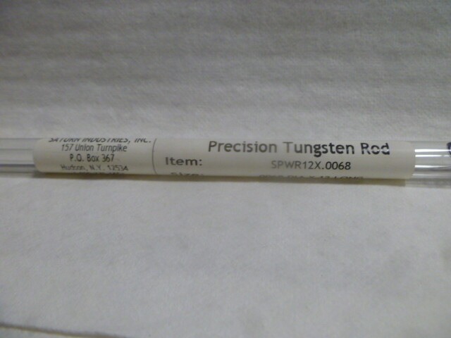 PRECISION TUNGSTEN ROD SPWR12X0068-New In Box