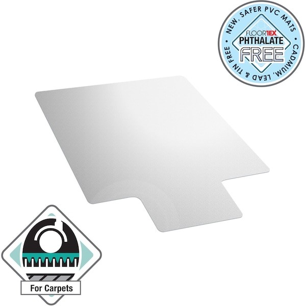 Floortex Fr319226lv Chair Mat 36″X48″, Traditional Lip Shape, Clear, For Carpet