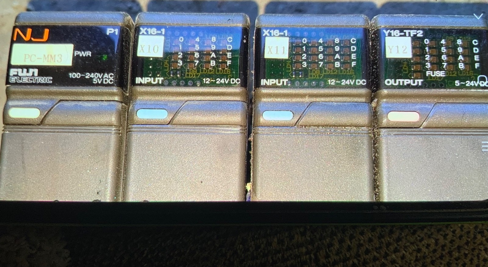 Fuji Electric CPU Module rack ,NJ-P1 , (2) X16-1, Y16-TF2