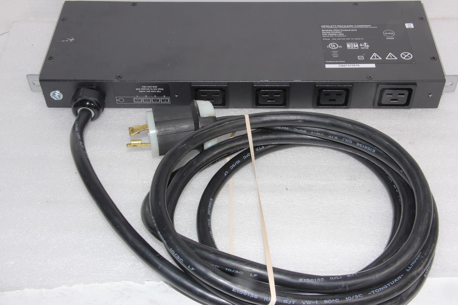 Lot of 4 HP HEWLETT PACKARD 228481-002 EO4501 Quad C19 Outlets 24A PDUs