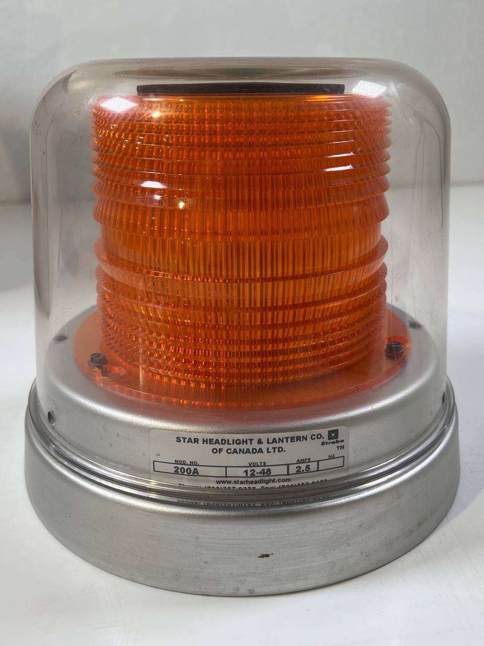 Star Warning Systems, Amber Warning Light, 200A/12V – SHL-200A1248A