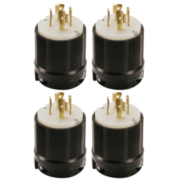 NEMA L16-20 Grounding Locking Plug, 20A 480V AC, 3 Pole 4 Wire, cUL Listed