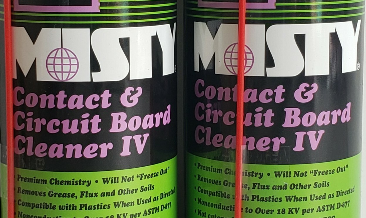 2 MISTY A00369 Contact & Circuit Board Cleaner IV Spray Aerosol Can 10oz