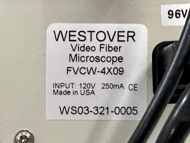 Westover Video Fiber Microscope Workstation – FVCW-4X09 w/Warranty