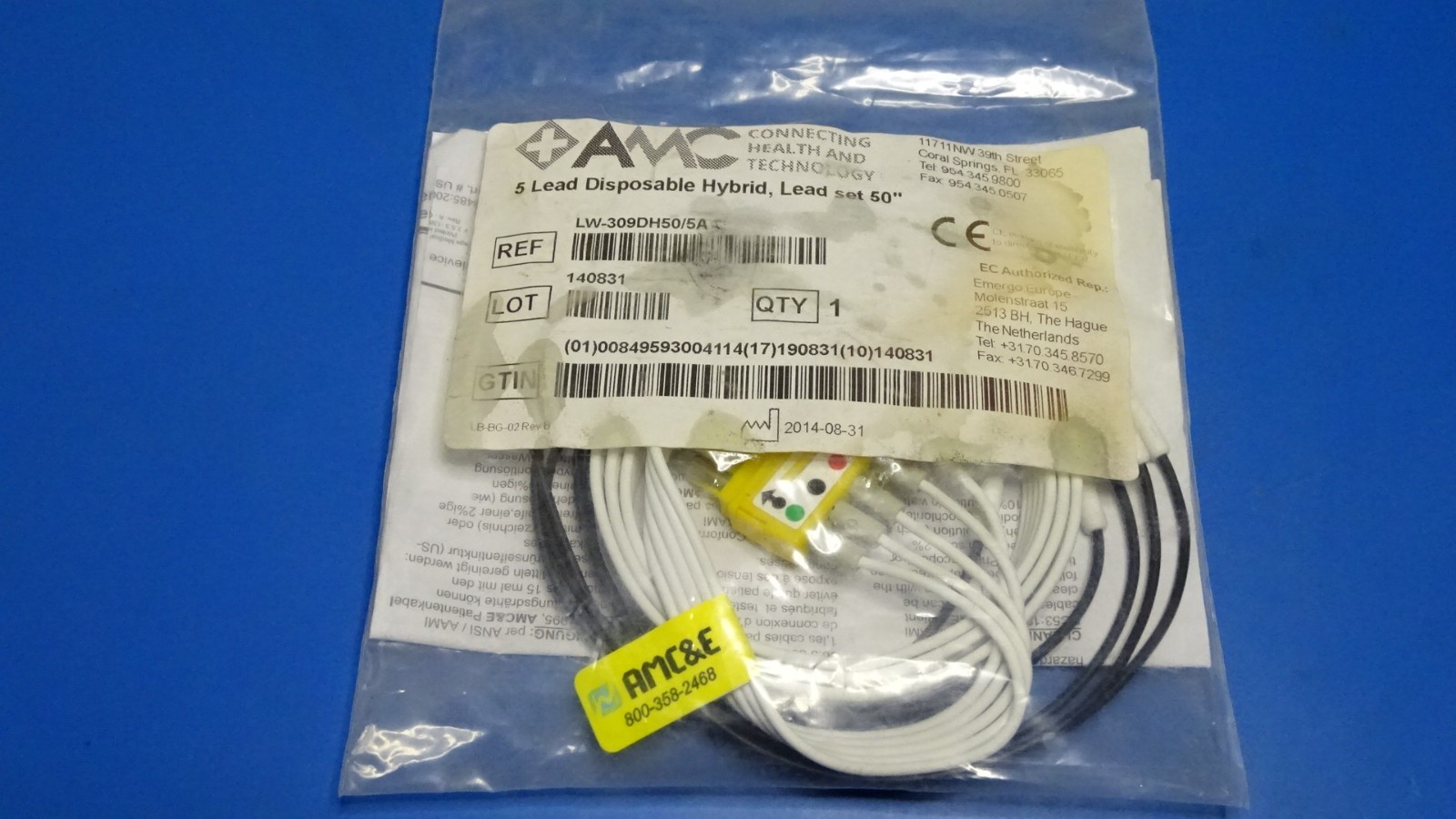 AMC 5-Lead Disposable Hybrid Lead set LW-309DH50/5A