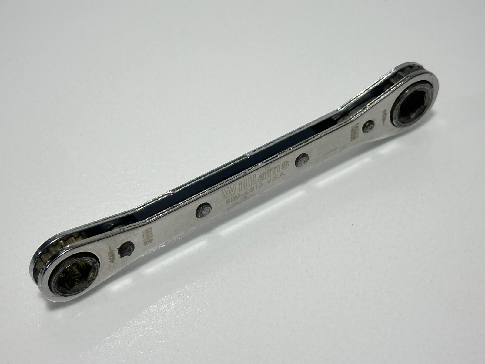 Williams USA RBM-0910 Metric 9mm x 10mm 6-Point Box End Ratcheting Wrench