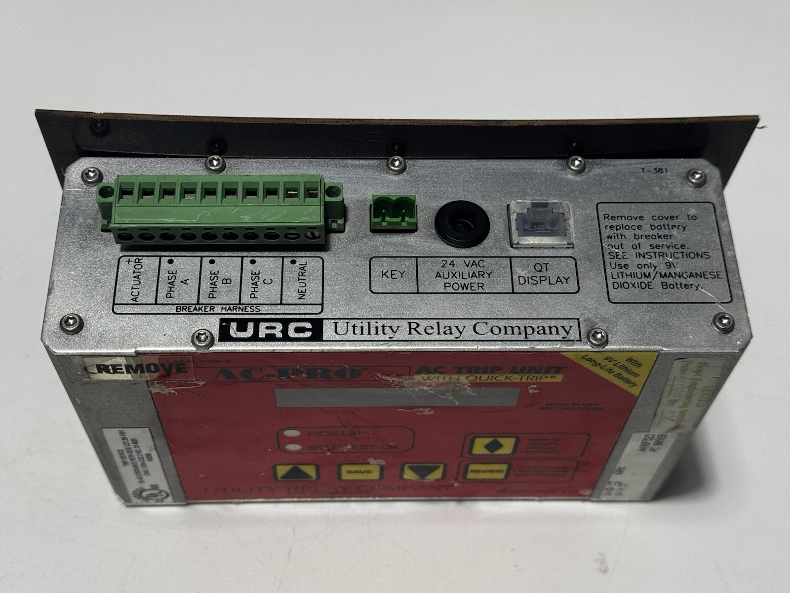 Utility Relay Company AC-PRO H490F523 AC Trip Unit with Quick-Trip