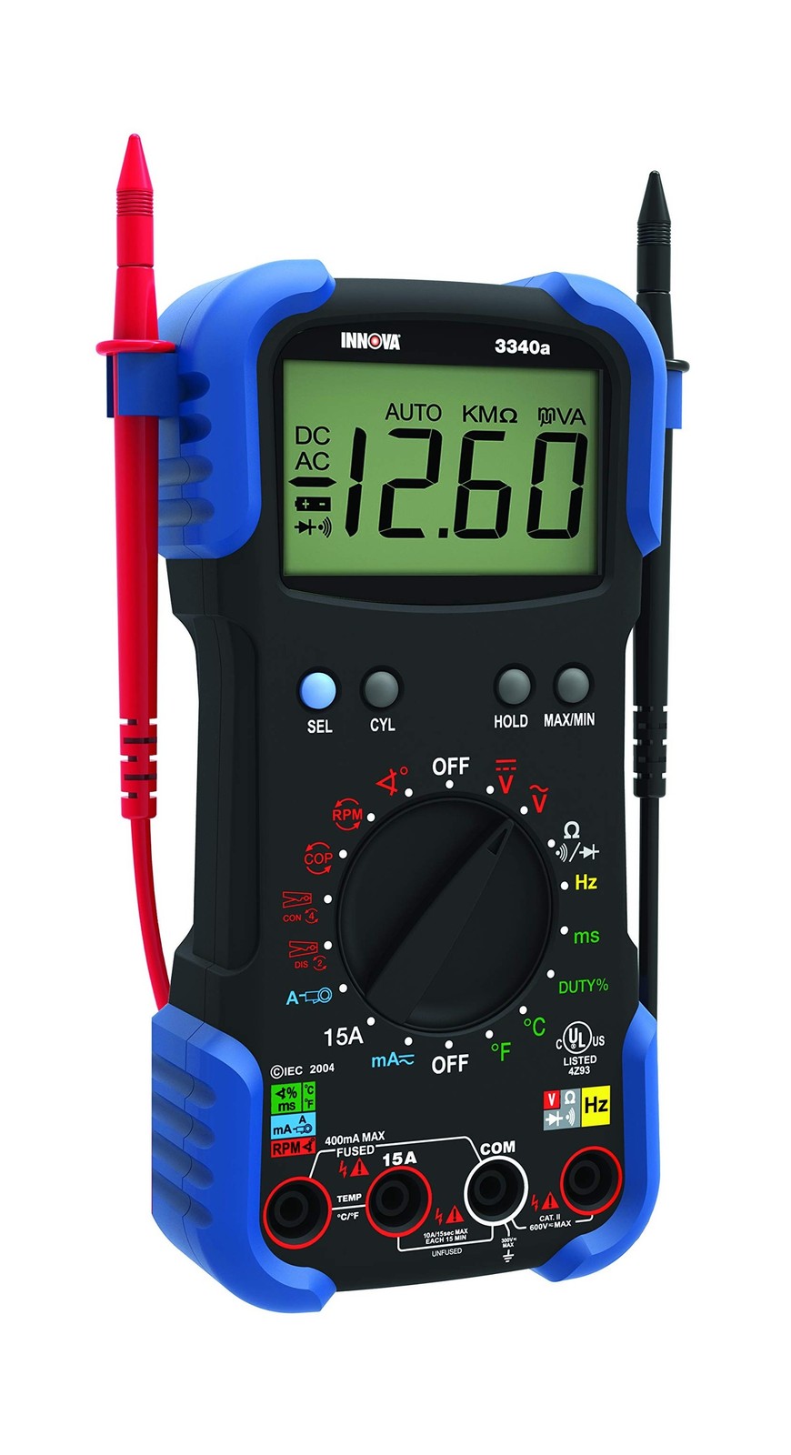 Innova 3340 Professional Automotive Digital Multimeter, Black