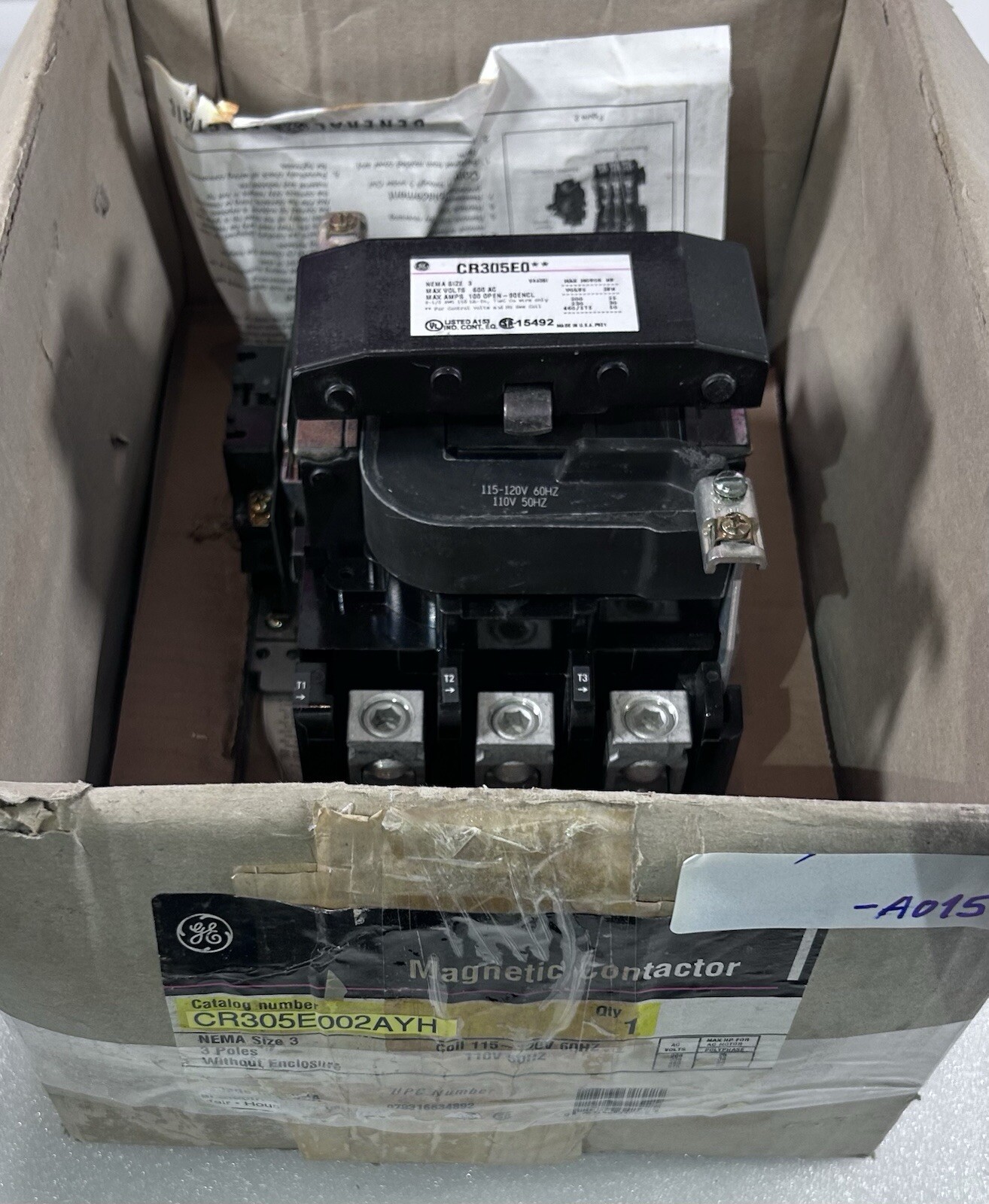 GE CR305E002AYH 110/115-120V 90A