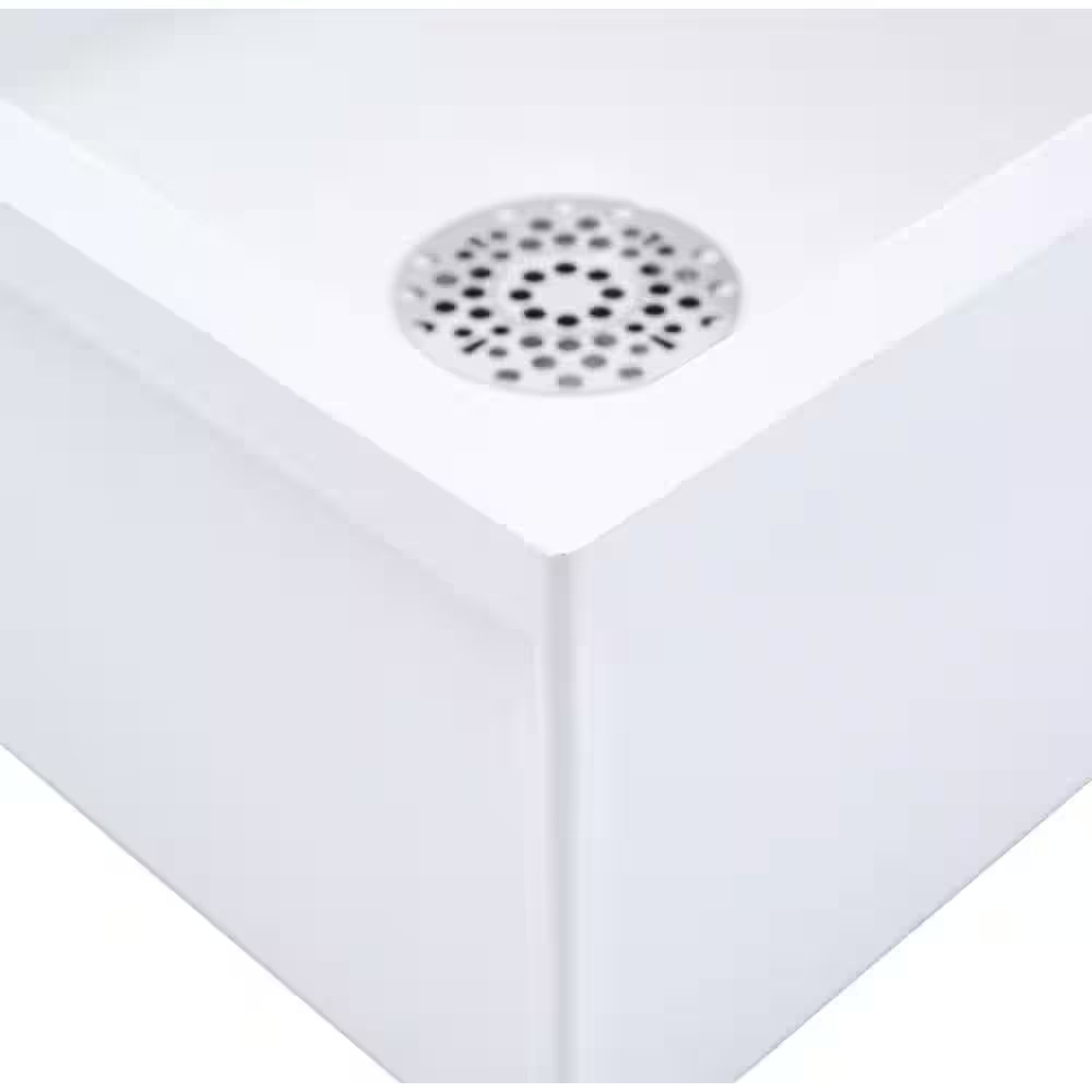 24 In. X 24 In. X 10 In. Service Mop Basin for 3 In. DWV in White