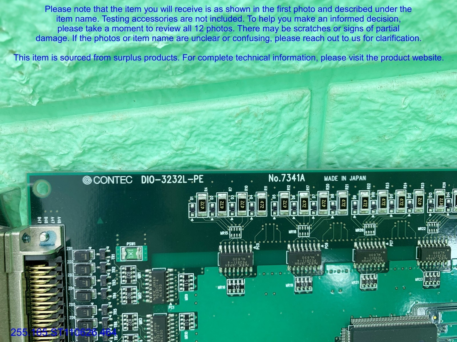 CONTEC DIO-3232L-PE Digital I/O Card as in photos, sn:9226, DHL.