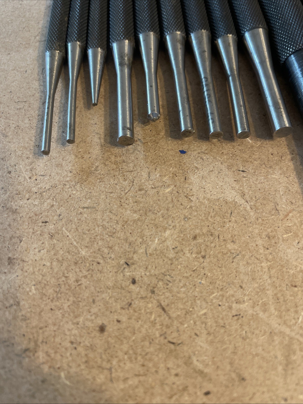 12 General Tools manual Drive Pin Punches. Some smashed heads.