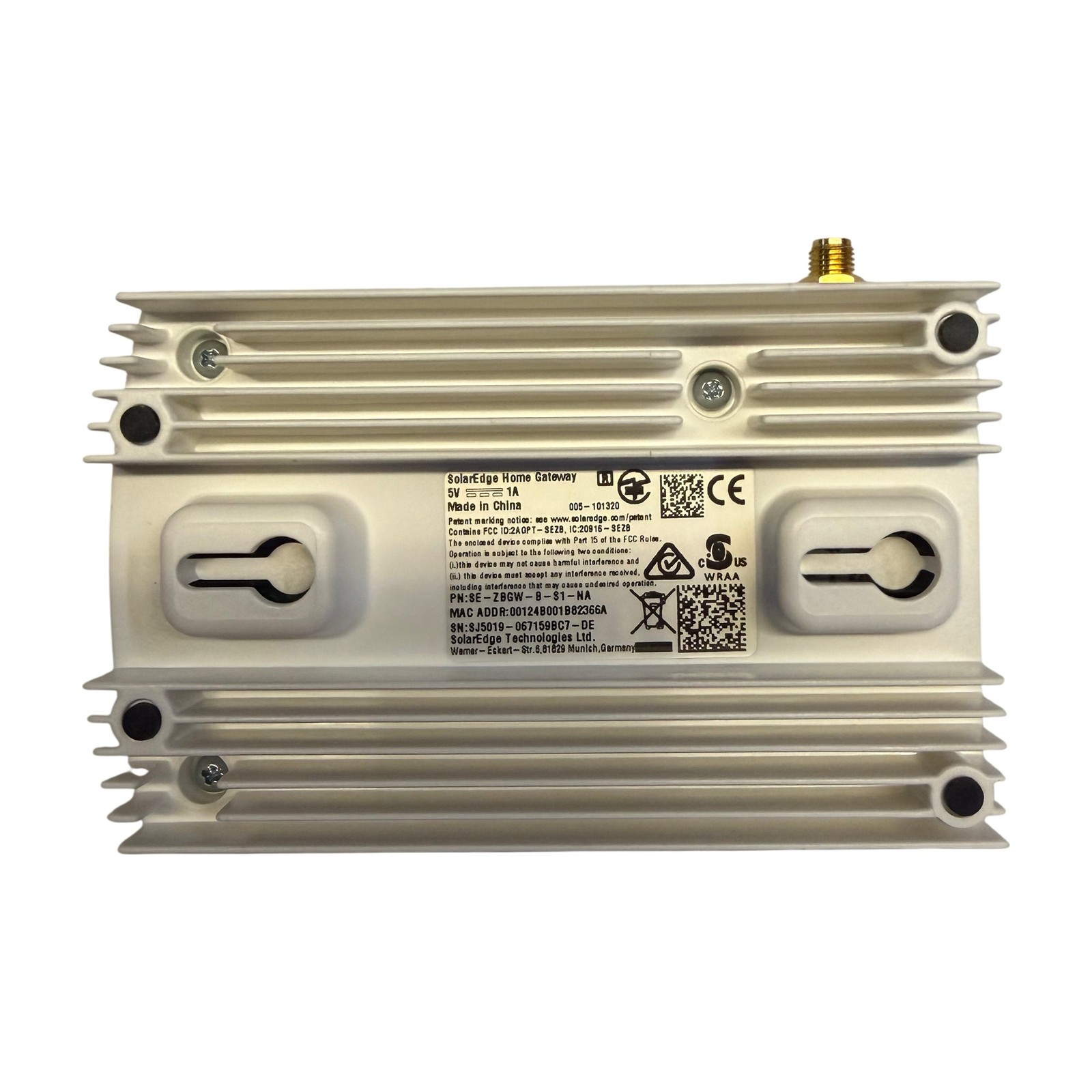 SolarEdge SE-ZBGW-B-S1-NA V2 Home Gateway + Plug-In Kit ZigBee NA