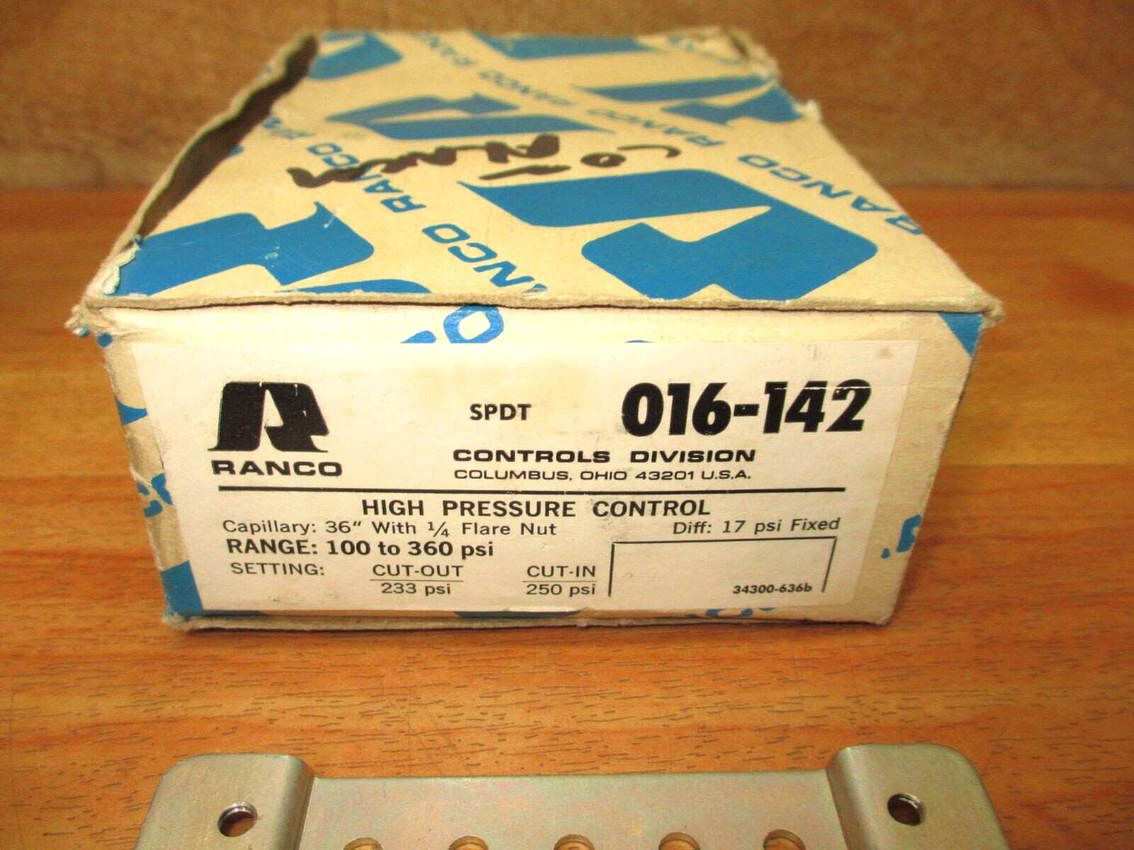 Ranco 016-142 *NEW* High Pressure Control