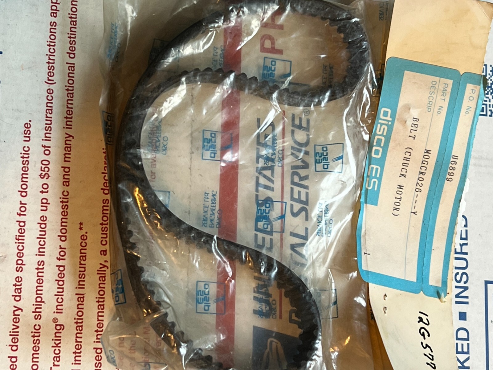 disco m0gcr026-y belt nos surplus