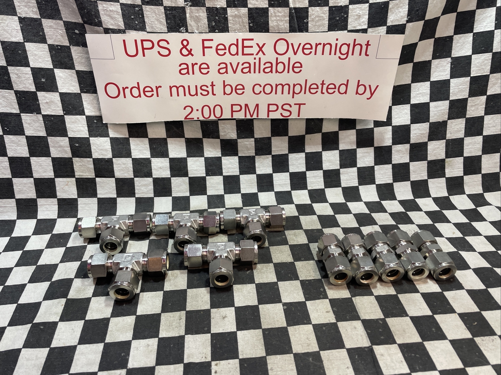 PARKER TEE UNION 1/2″, 8ET8-316 & 8SC8-316, LOT OF 10, SHIPSAMEDAY#109V28