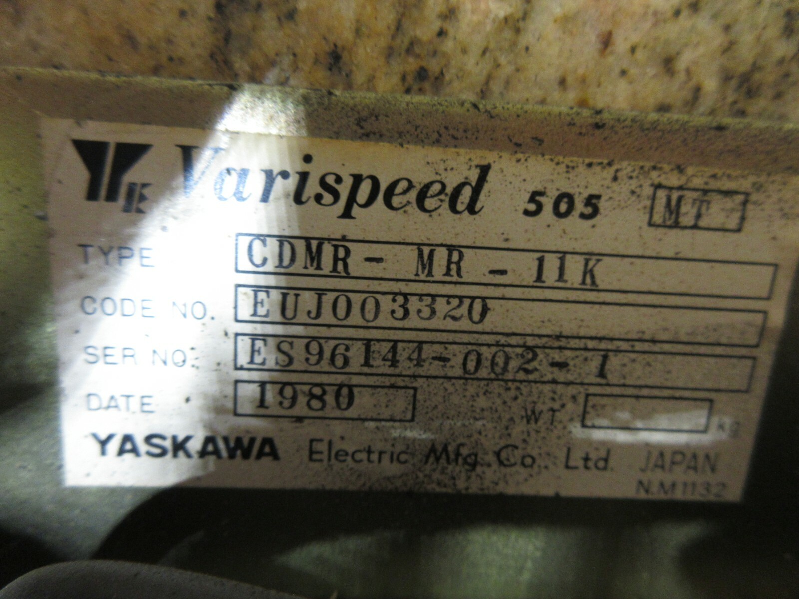 *SPECIAL PRICE*YASKAWA VARI SPEED 505 CDMR-MR-11K DRIVE EUJ003320 JPDC-C027 C028