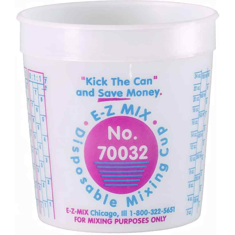 100 Pack Disposable Paint Mixing Cups, 1 Quart Size (Item 70032)