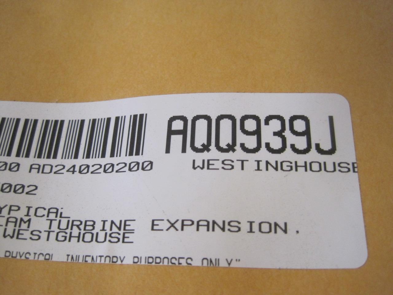 WESTINGHOUSE STEAM TURBINE EXPANSION RING EF 22 AQQ939J MFR99121 652D425-002-1