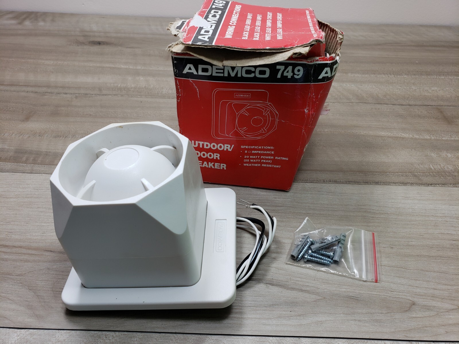 749 Ademco Outdoor/Indoor Speaker, 25W Peak, Weather Resistant