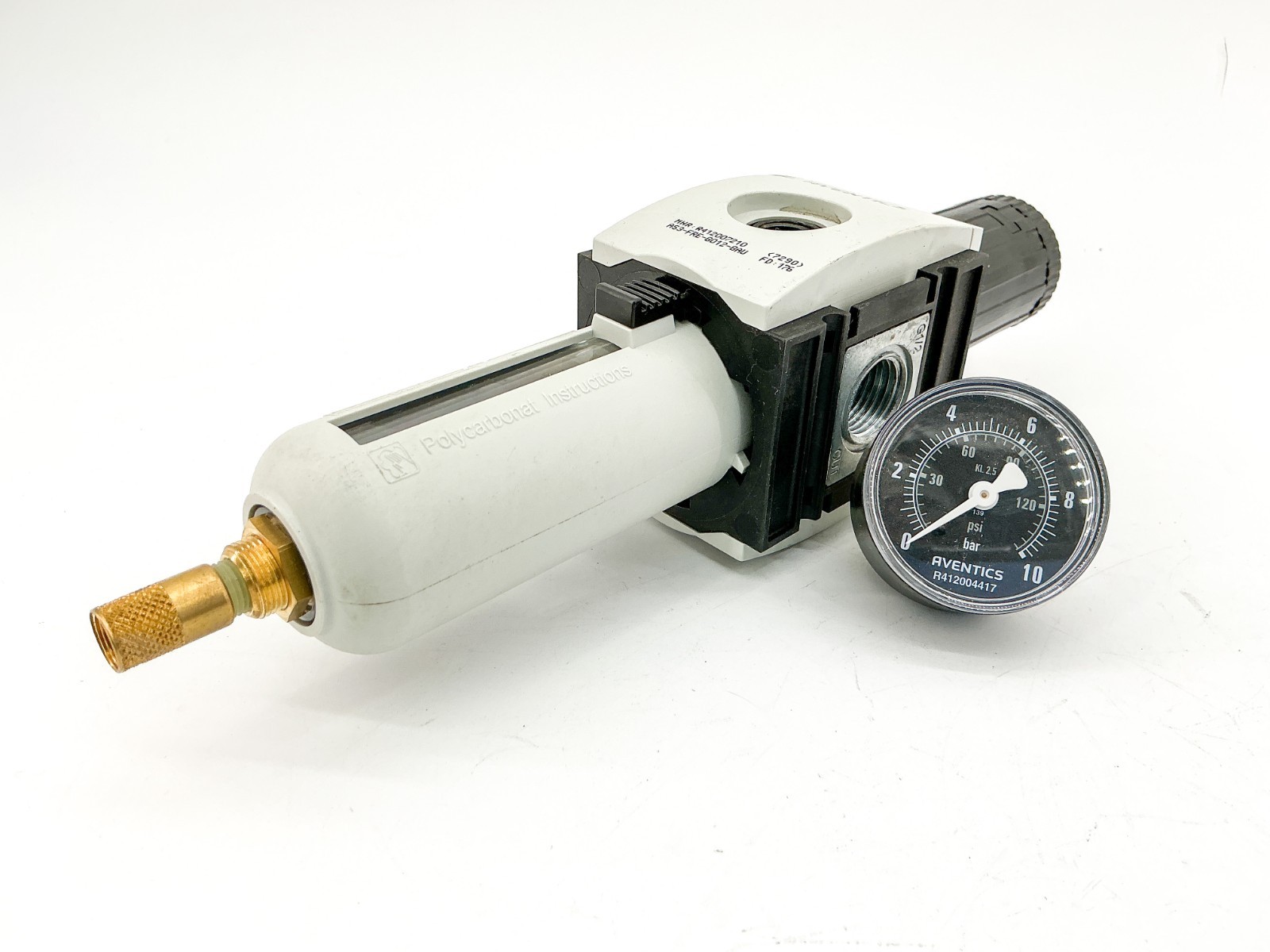 New Aventics R412007210 Pneumatic Filter 0-10PSI AS3-FRE-6012-GAU – No Box
