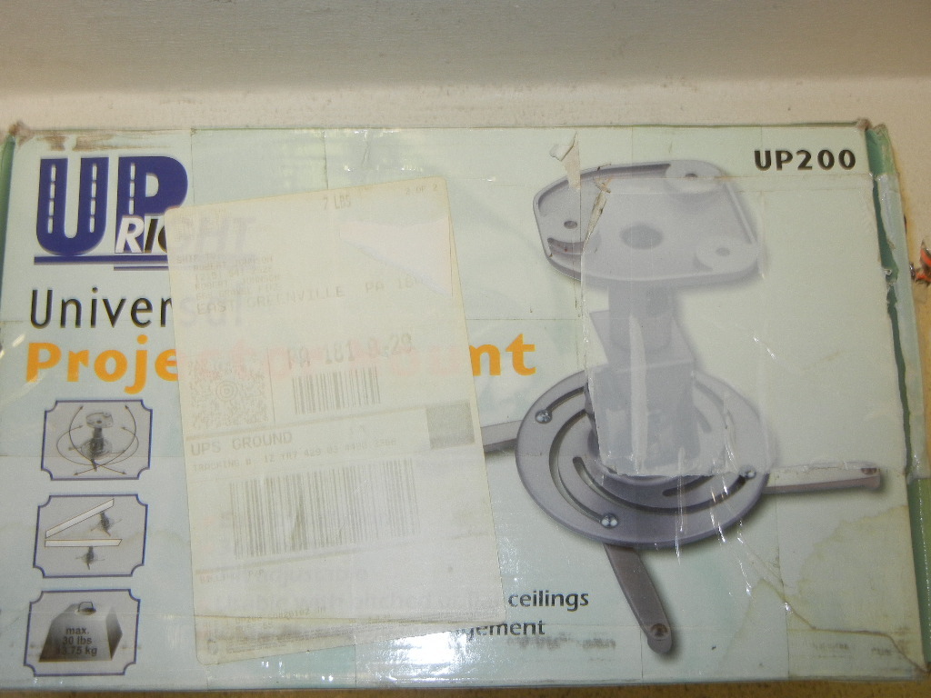 UPRIGHT MOUNTS INC. UP200 NEW UNIVERSAL PROJECTOR MOUNT UP200