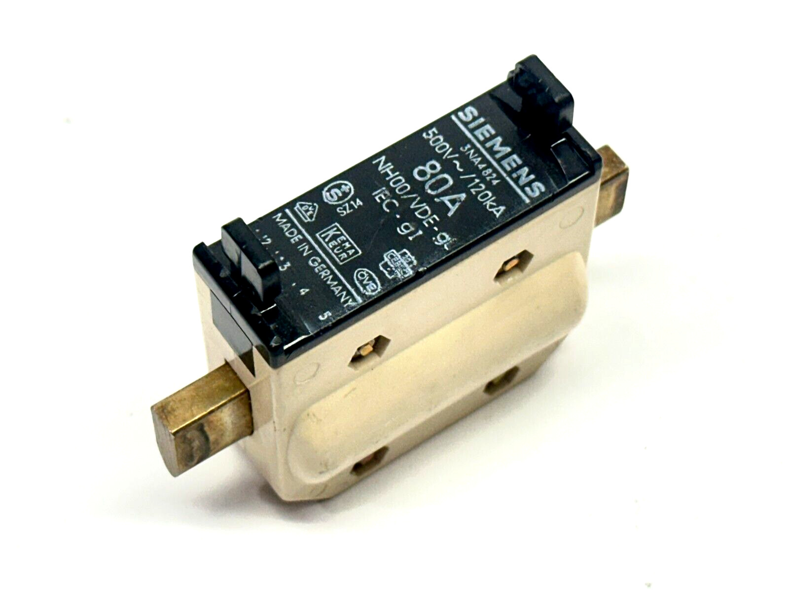 Siemens 3NA4824 Fuse Link NH00-VDE-GL IEC-GI 80A 500V 120kA