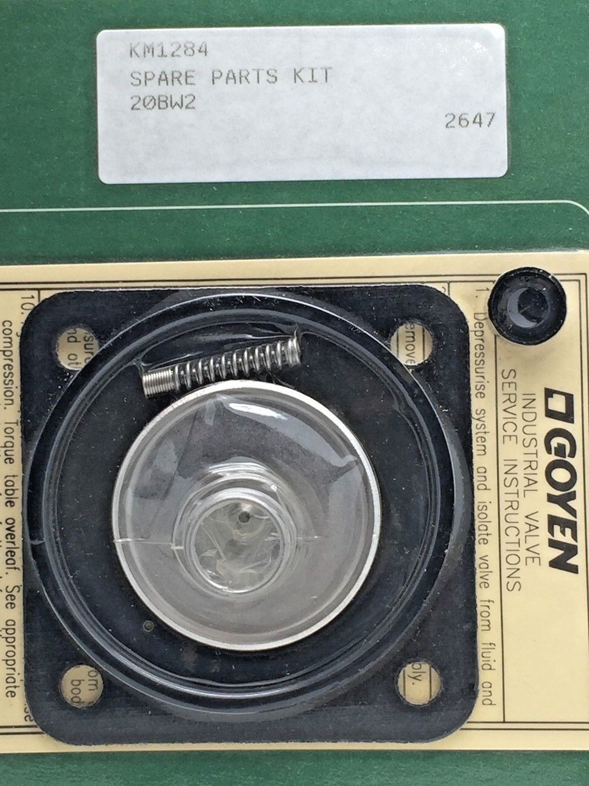 Goyen KM1284 Spare Parts Valve Repair Kit 20BW2