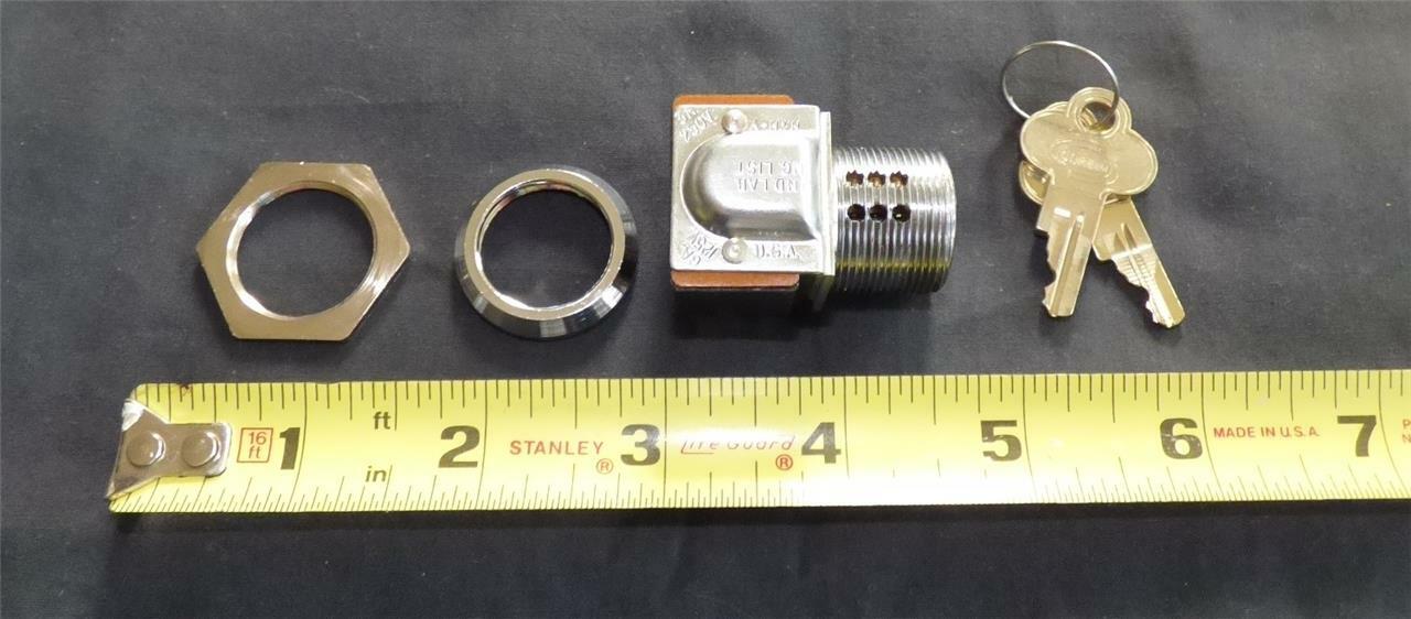 Heavy Duty DPDT Key Operated Switch Keyswitch New CCTV