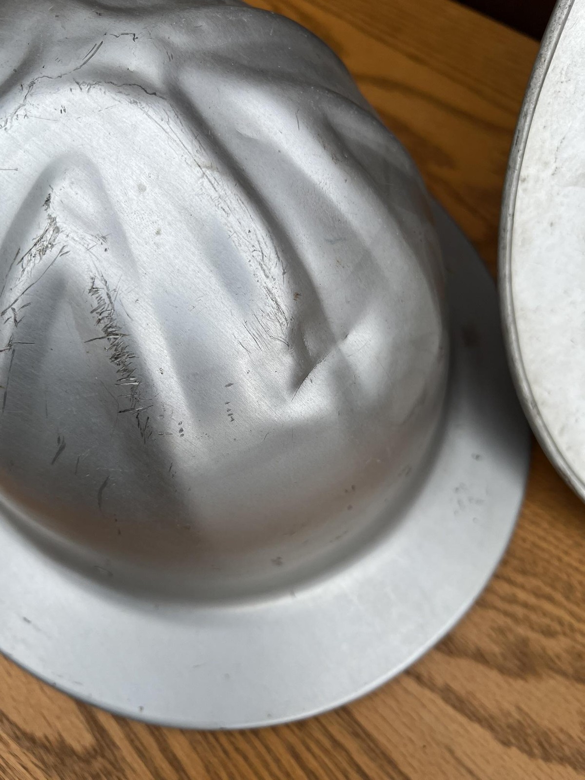 Vintage MSA McDonald T Hat-Standard Aluminum Safety Hard Hat Lot 2 Silver USA