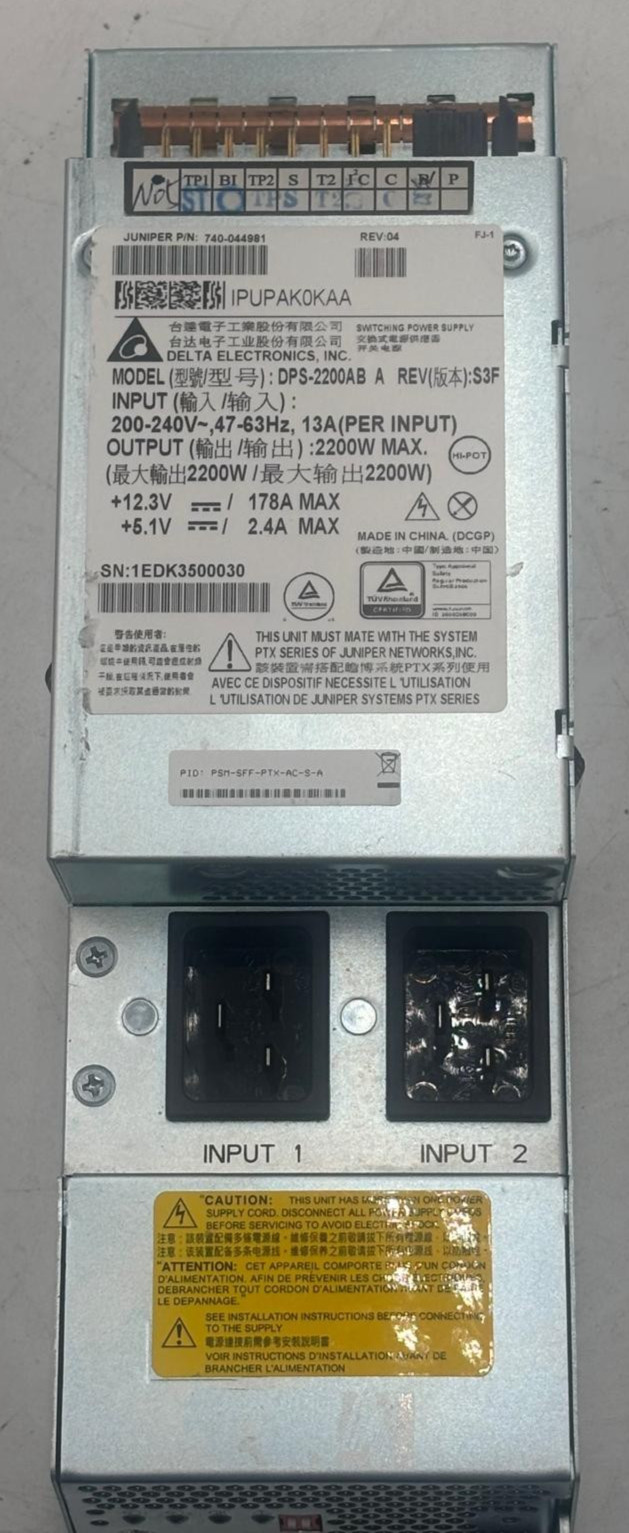 DELTA ELECTRONICS DPS-2200AB A Juniper: 740-044981 POWER SUPPLY