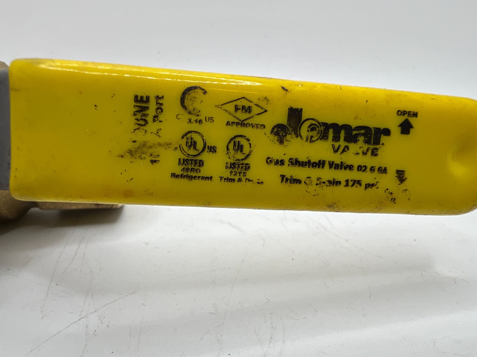 Jomar 3/4″ TWO PIECE BRASS, GAS SHUT OFF BALL VALVE T-100NE