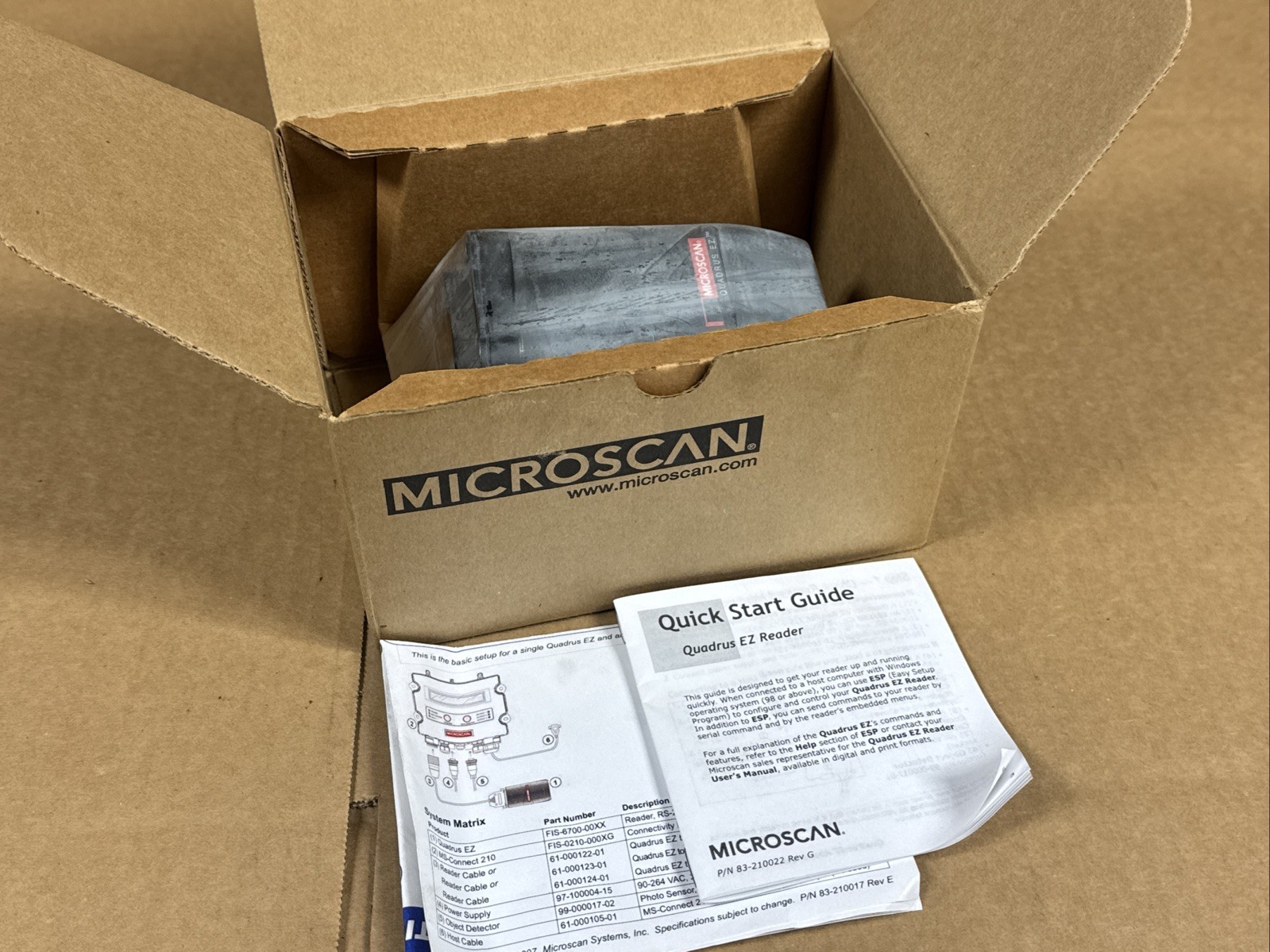 NEW Microscan FIS-6700-0012G Quadrus EZ Fixed Barcode Scanner FAST SHIPPING