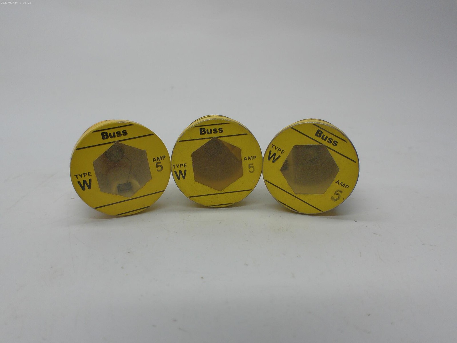 BUSSMANN TYPE W 5AMP FUSE LOT OF 3 NSNP