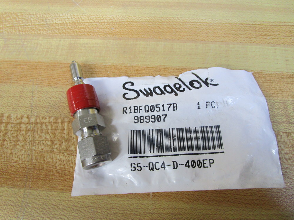 Swagelok SS-QC4-D-400EP Quick Connect Stem W/Valve R1BFQ0517B