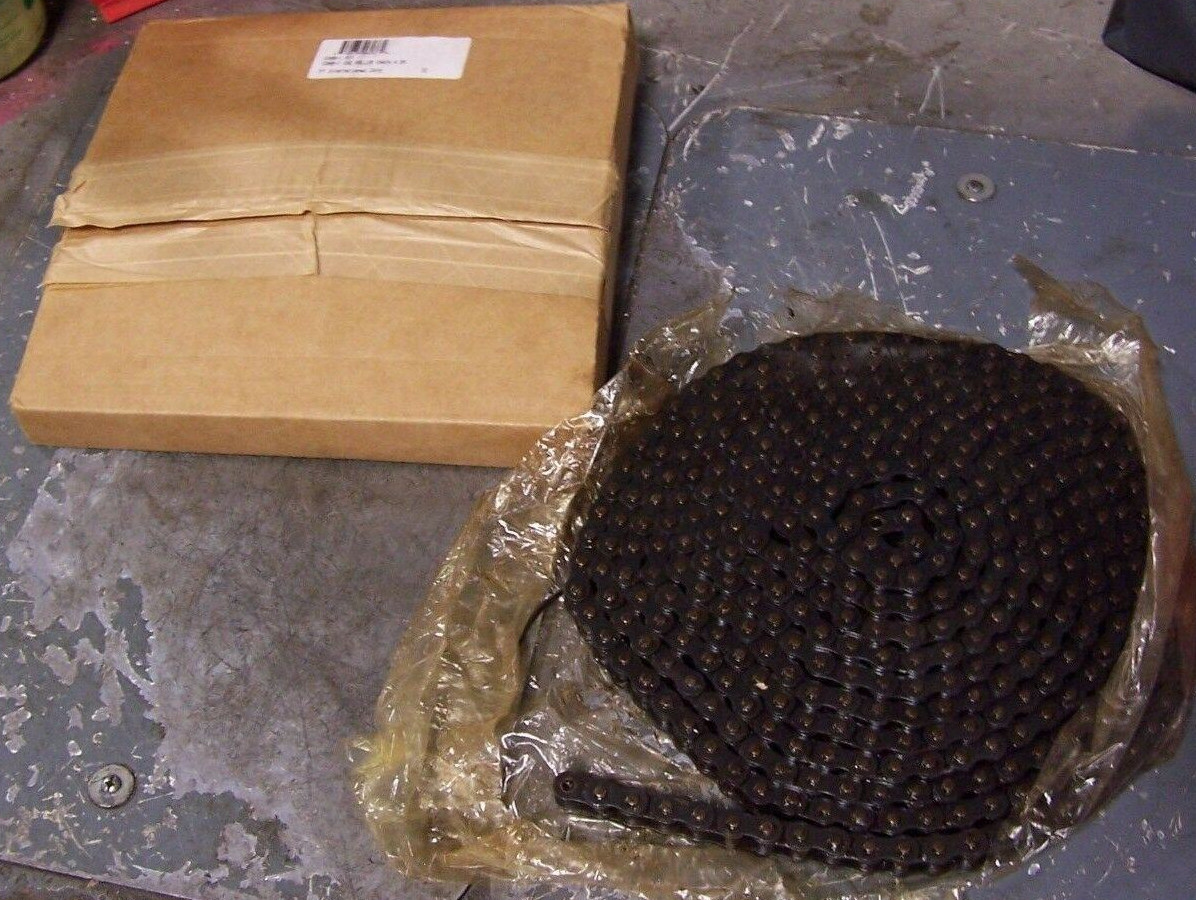NEW PT INTERNATIONAL ROLLER CHAIN 1/2″ PITCH 16FT LONG RIVITED E08B-1