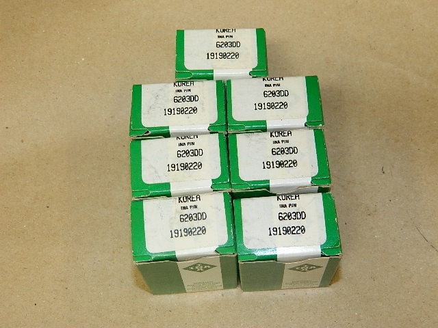 INA 6203DD Sealed Bearing 17mm x 40mm x 12mm ( 7 piece lot ) 6203-DD NEW