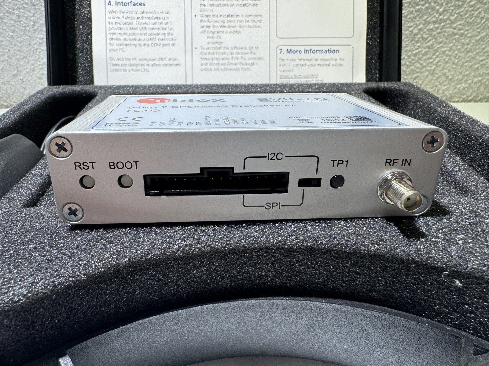 UBLOX EVK-7N EVALUATION KIT WITH EVALUTION BOARD AND GPS/GLONASS ANTENNA