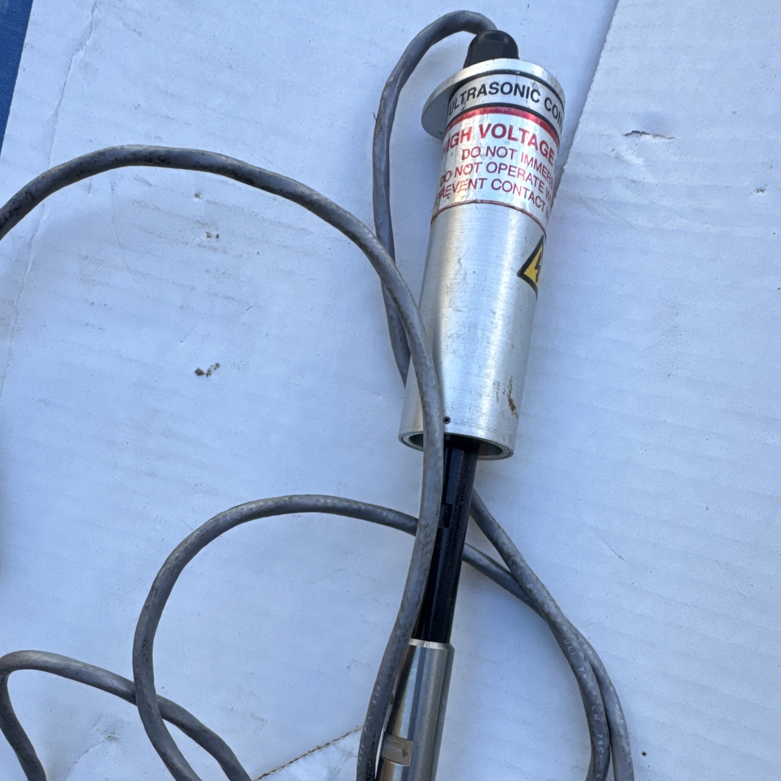 Ultrasonic Converter High Voltage Probe/Handpiece w/ Cable, Connector (Silver)