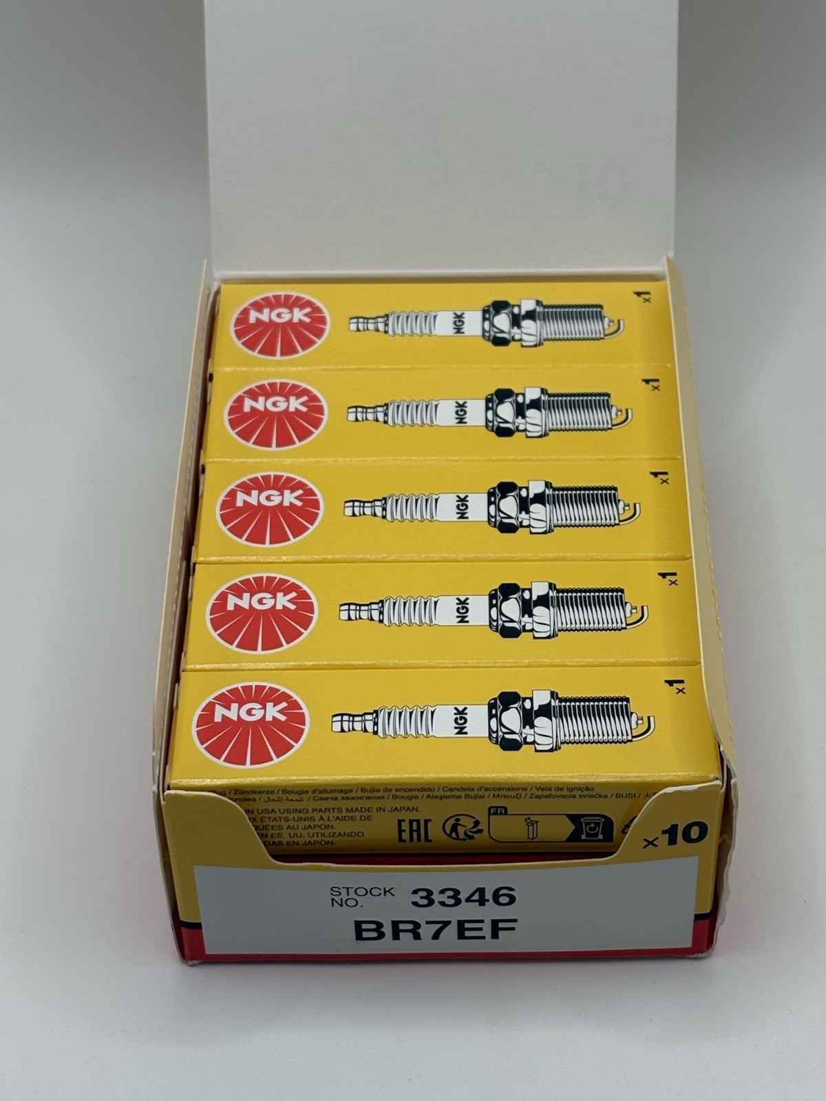 NGK (3346) BR7EF V-Power Spark Plug (10 PACK)