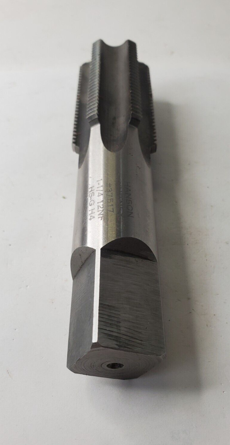 HANSON WHITNEY BOTTOMING TAP 1-1/4-12 NF HS G 37517 5-1/2 OAL 2-3/8″ LOC 4 FLUTE