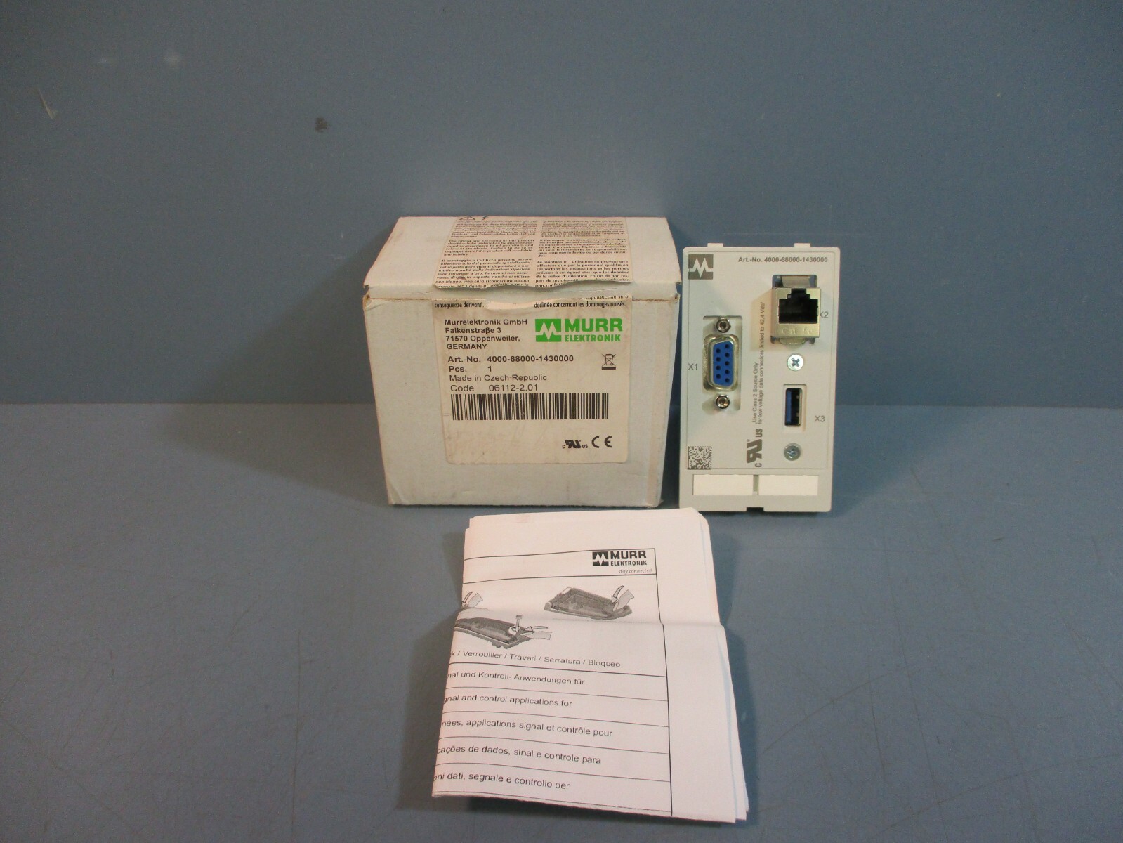 Murr Elektronik 4000-68000-1430000 Interface Data Collector NEW