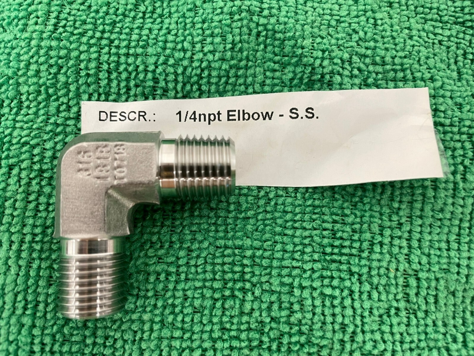 1/4″ MNPT 316 SS 90 Degree Elbow