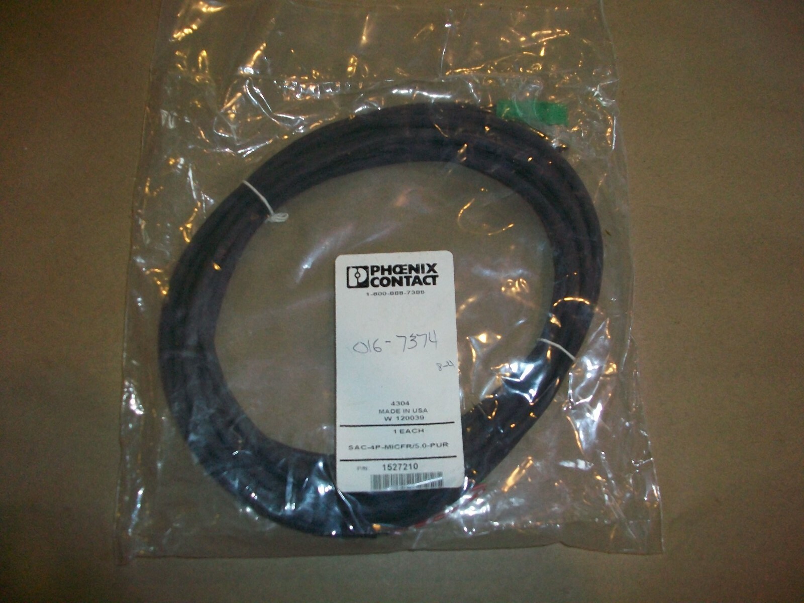 Phoenix Contact Molded Cordset SAC-4P-MICFS/5.0PUR 4 POLE 5 METER
