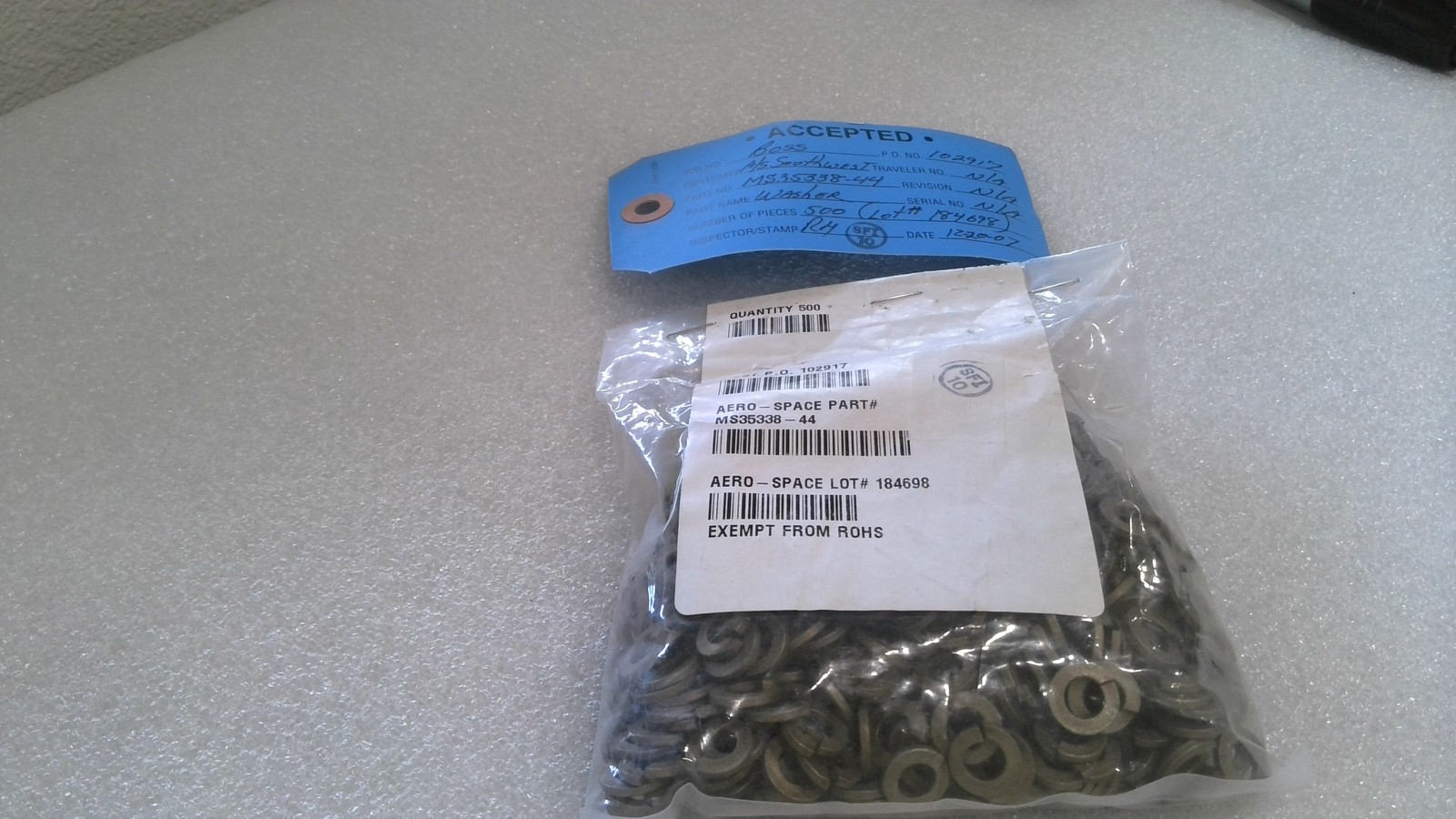NATIONAL AERO STANDARDS MS35338-44 LOCK WASHER (LOT OF 3)