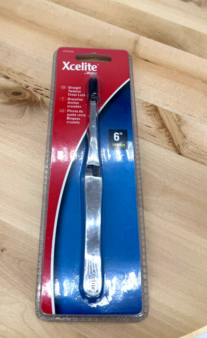 NEW Xcelite XHT612N 6 in. Tweezers WELLER CROSS LOCK STRAIGHT