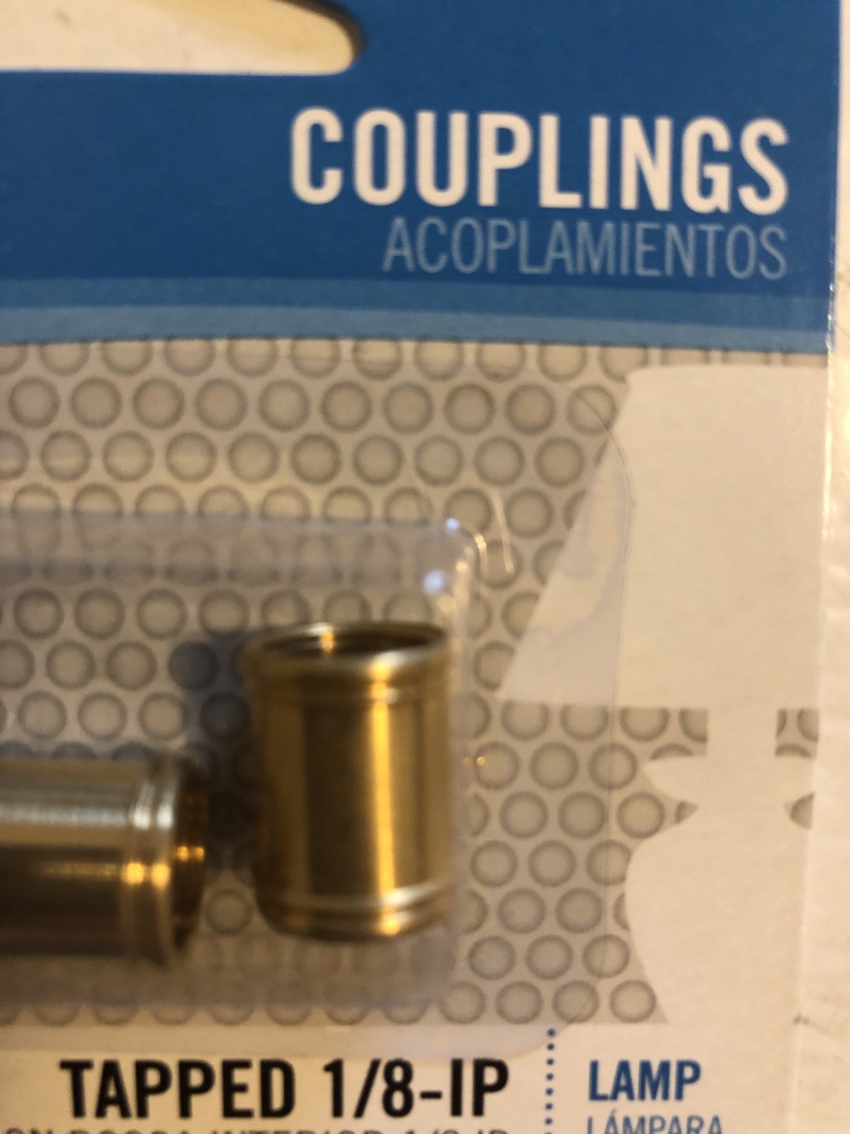 (0815.) 4 TOTAL Couplings Tapped 1/8″ IP Brass Finish-Westinghouse A70162 Lamp