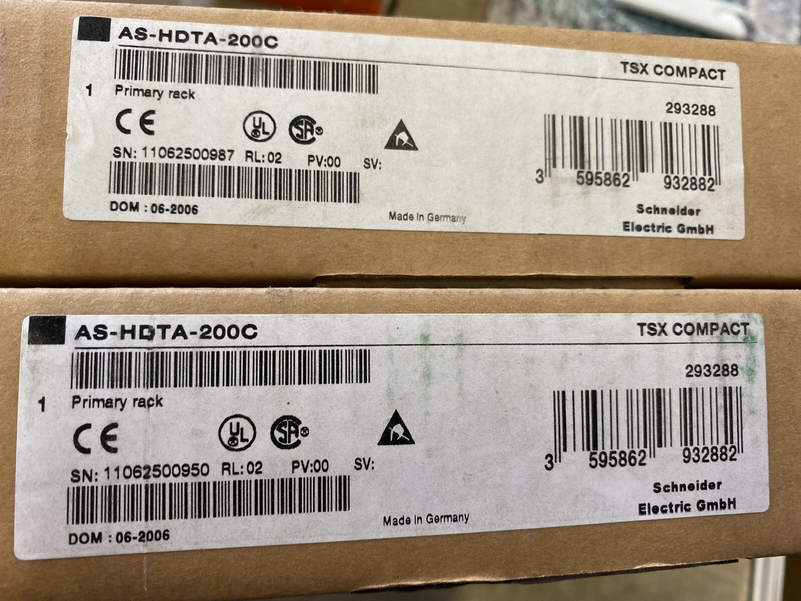 Schneider Automation AS-HDTA-200C 5-Slot Primary Subrack Modicon SPS Rack OVP