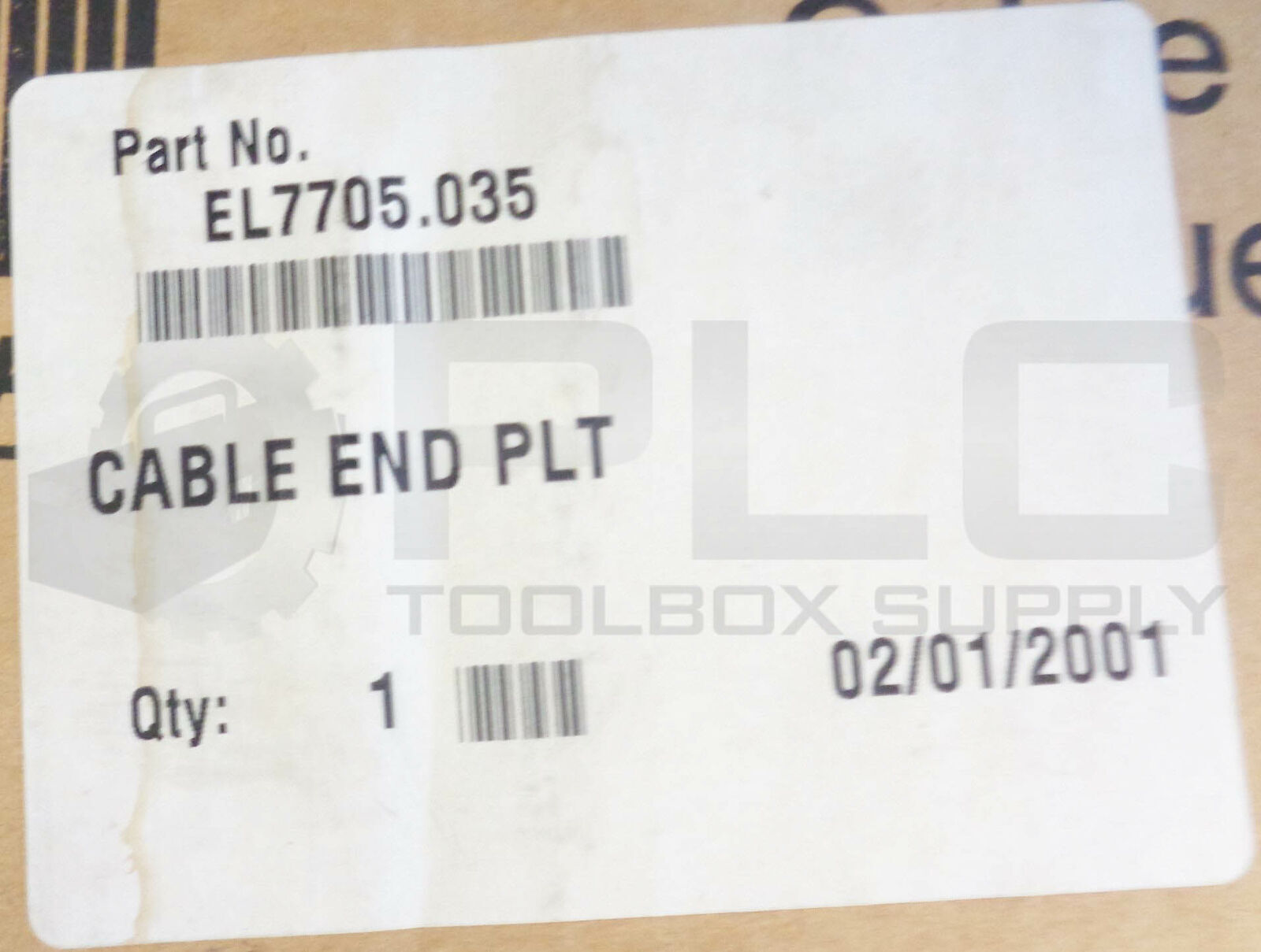 NEW RITTAL EL7705.035 CABLE END PLATE, LIGHT GRAY